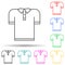 polo shirt multi color style icon. Simple thin line, outline vector of clothes icons for ui and ux, website or mobile application
