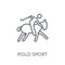 polo sport linear icon. Modern outline polo sport logo concept o