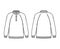 Polo Sweater technical fashion illustration with rib henley neck, long raglan sleeves, oversized, hip length, rib trim