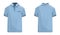 Polo t-shirt. Apparel for sport activity. Unisex clothes front and back