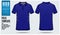 Polo t shirt sport design template for soccer jersey, football kit or sport club. Sport uniform in front view and back view.