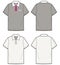 Polo T-shirt technical sketch drawing. Polo T-shirt technical sewing pattern and Polo Tshirt template for textile or garments.