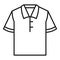 Polo tshirt icon, outline style