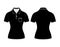 Polo woman shirt design templates (front and back views)
