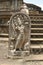 Polonnaruwa Sri Lanka Ancient ruins Statues at entrance to shrine beside stairs