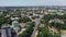 The Poltava city center landscape aerial view.