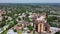 Poltava city landscape aerial view.