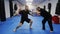 Poltava, Ukraine, Dec 2017 : Modern cossacks workout free fight in the gym