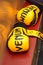 POLTAVA, UKRAINE - DECEMBER 16, 2018: Boxing gloves