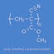 Poly(methyl cyanoacrylate) polymer, chemical structure. Polymerized (set) form of methyl cyanoacrylate instant glue. Skeletal
