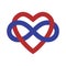 Polyamory Concept Sign Banner. Vector Infinity Heart Shape