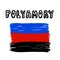 Polyamory flag isolated on a white background. Polyamory. Polyamorous.