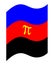 Polyamory flag pictogram vector illustration