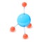 Polyatomic molecule icon, isometric 3d style