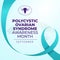 polycystic ovarian syndrome awareness month design template good for celebration usage.