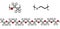 Polyethylene glycol 10.000 (PEG 10.000) molecule, chemical structure. Forms of PEG are used as laxatives, etc