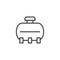 Polyethylene septic tank line outline icon