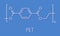 Polyethylene terephthalate (PET, PETE) polyester plastic, chemical structure. Mainly used in synthetic fibers and plastic bottles