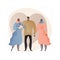 Polygamy abstract concept vector illustration.