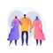 Polygamy abstract concept vector illustration