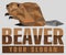 Polygon beaver logotype in poly art style. Vector isolated logo animal. Modern professional beaver logo for a construction busines
