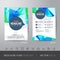 Polygon brochure flyer design layout template in A4 size, with b
