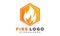 Polygon fire symbol logo design