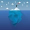 Polygon iceberg concept vector design with