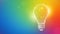 Polygon idea light bulb on multicolored background