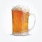 Polygon illustration of glass of beer,