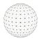 Polygon mesh sphere, thin line, vector illustration