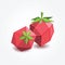 Polygon strawberry, illustration.