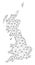 Polygonal 2D Mesh Vector Map of Great Britain