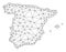 Polygonal 2D Mesh Vector Map of Spain