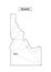 Polygonal abstract map state of Idaho with connected triangular shapes formed from lines. Capital of state - Boise. Good