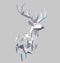 Polygonal abstract stag