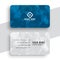 Polygonal blue modern ready business card template
