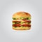 Polygonal burger illustration.