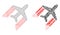 Polygonal Carcass Mesh Aviation and Mosaic Icon