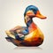 Polygonal Duck Abstract Illustration For Poster Designs And Logos