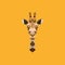 Polygonal giraffe icon.