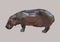 Polygonal hippopotamus, polygon abstract geometric animal, hippo vector illustration