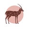 Polygonal illustration of antelope.