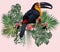 Polygonal Illustration Toucan bird