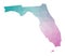 Polygonal map of Florida.