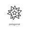 Polygonal multiple stars icon from Geometry collection.