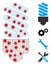 Polygonal Network Fluorescent Bulb Pictogram with Pathogen Elements