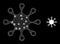 Polygonal Network Mesh Axenic Microbe with Light Spots