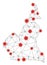Polygonal Network Mesh Vector Cameroon Map with Coronavirus