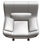 Polygonal realistic chair. Comfortable armchair with pillows isolated on a white background. Front view. 3D. Vector